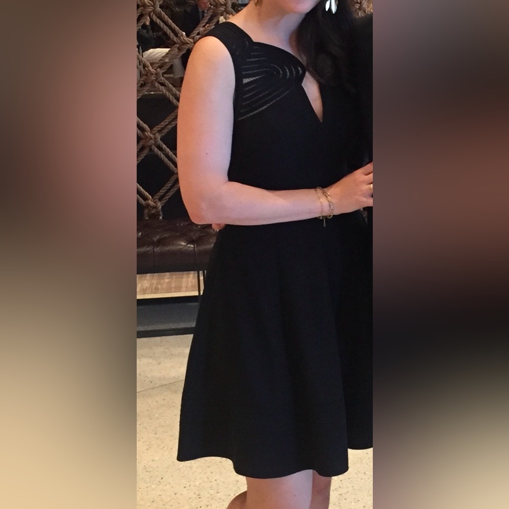 Reiss Black a line dress with delicate cut out